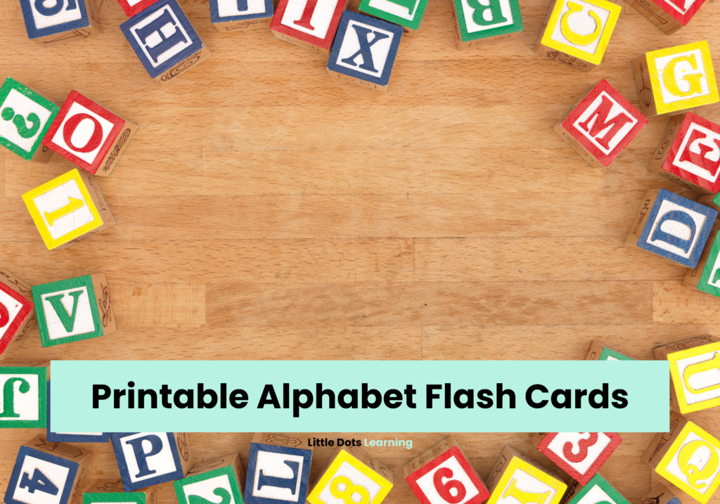 Printable Alphabet Flash Cards - Little Dots Learning