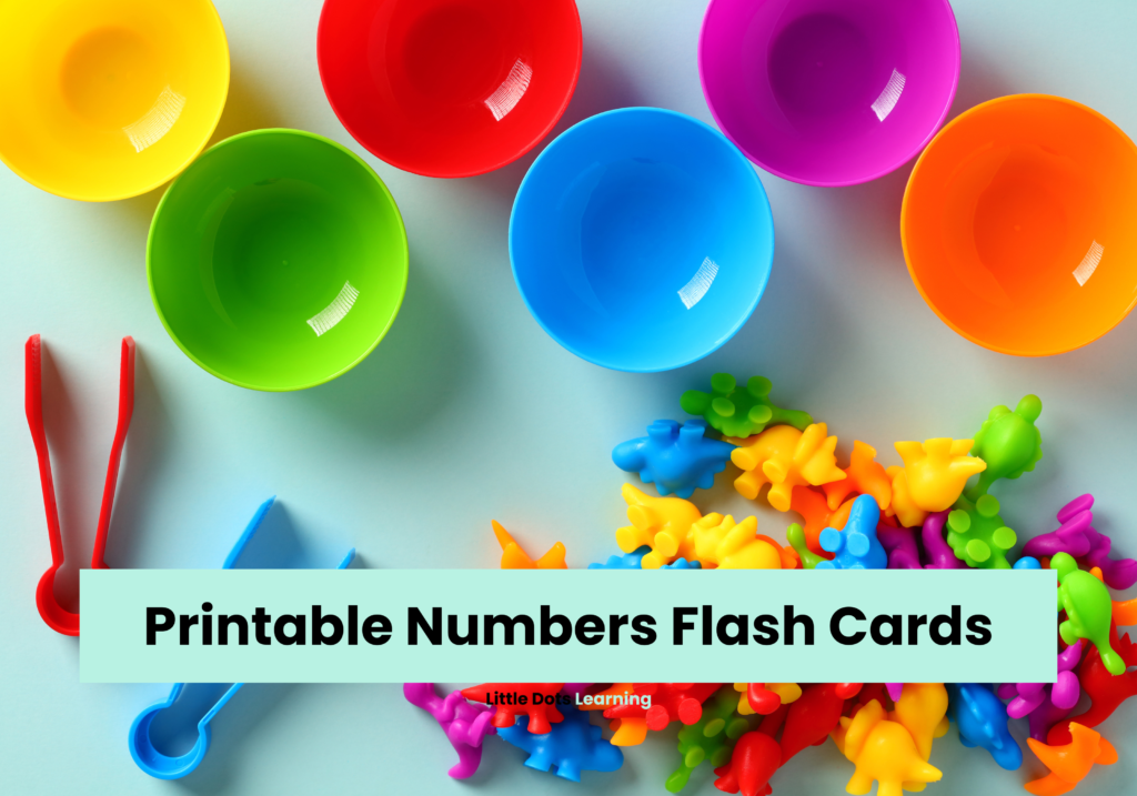 Printable Numbers Flash Cards - Little Dots Learning