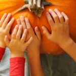 kids and pumpkin little dots learning